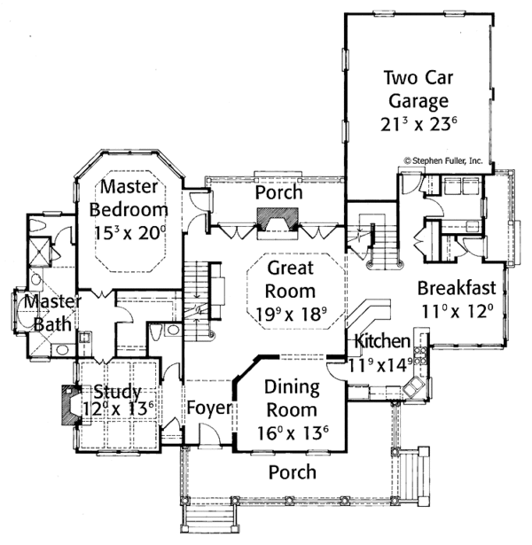 House Blueprint - Country Floor Plan - Main Floor Plan #429-334