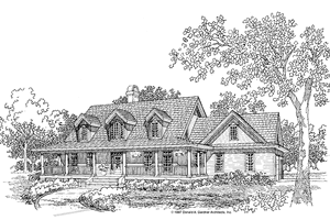 Country Exterior - Front Elevation Plan #929-278