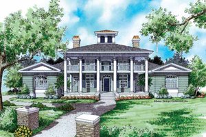 Classical Exterior - Front Elevation Plan #930-94