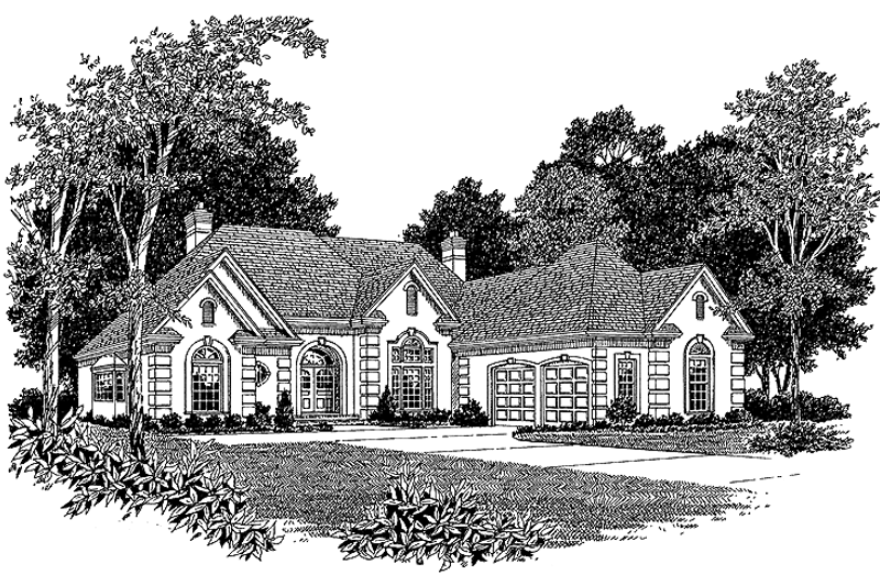 Dream House Plan - Traditional Exterior - Front Elevation Plan #453-138