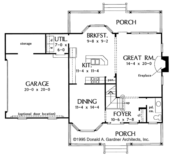 House Design - Farmhouse Floor Plan - Main Floor Plan #929-241