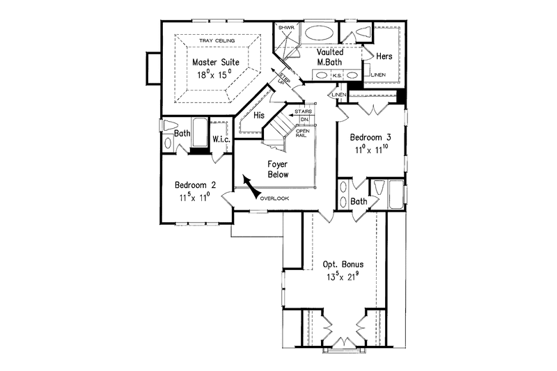 Home Plan - Floor Plan - Upper Floor for Colonial House Plan #927-891 - 3 bed, 3.5 bath