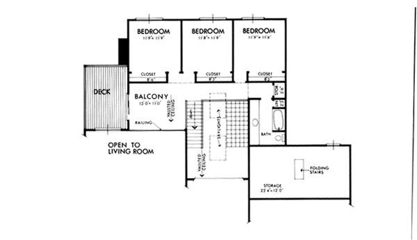 Architectural House Design - Mediterranean Floor Plan - Upper Floor Plan #320-1286