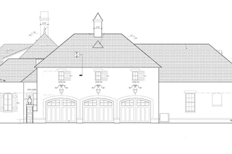 House Plan Design - Exterior - Other Elevation for European House Plan #1058-24 - 5 bed, 5.5 bath