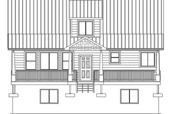 Exterior - Front Elevation 4 for Cabin House Plan #1060-24 - 3 bed, 2.5 bath