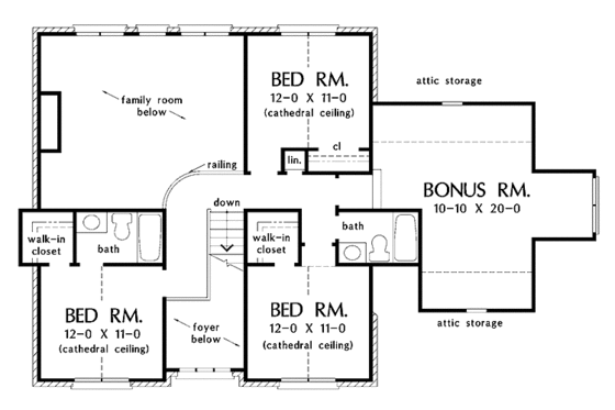 Floor Plan - Upper Floor 1 for Traditional House Plan #929-817 - 5 bed, 4 bath