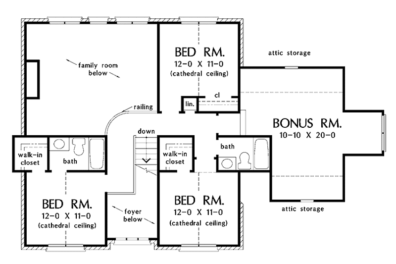 House Plan Design - Floor Plan - Upper Floor 1 for Traditional House Plan #929-817 - 5 bed, 4 bath