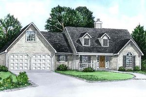 Country Exterior - Front Elevation Plan #16-116