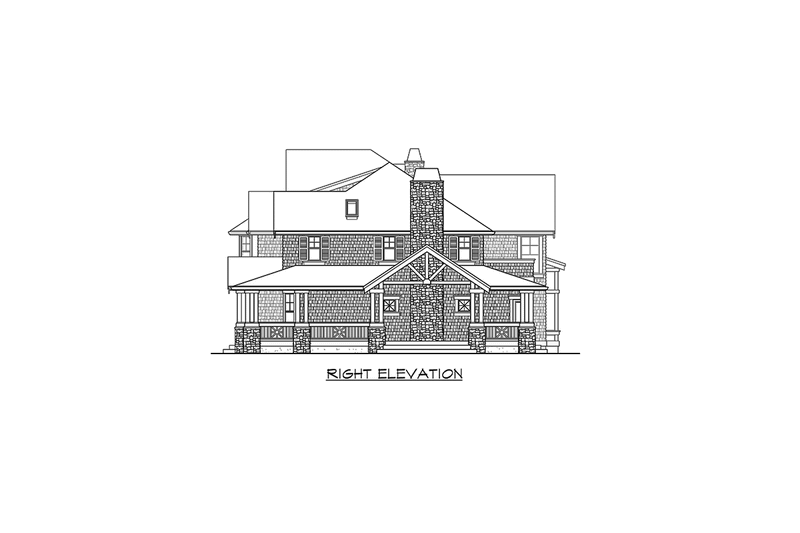 House Plan Design - Exterior - Other Elevation 3 for Craftsman House Plan #132-213 - 4 bed, 3.5 bath