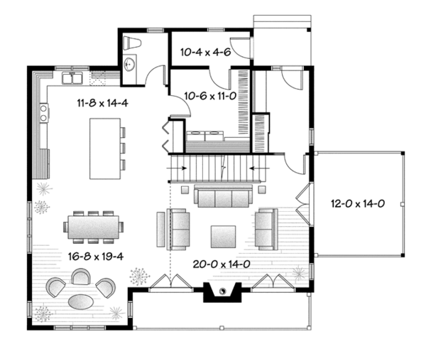 Home Plan - European Floor Plan - Main Floor Plan #23-2512