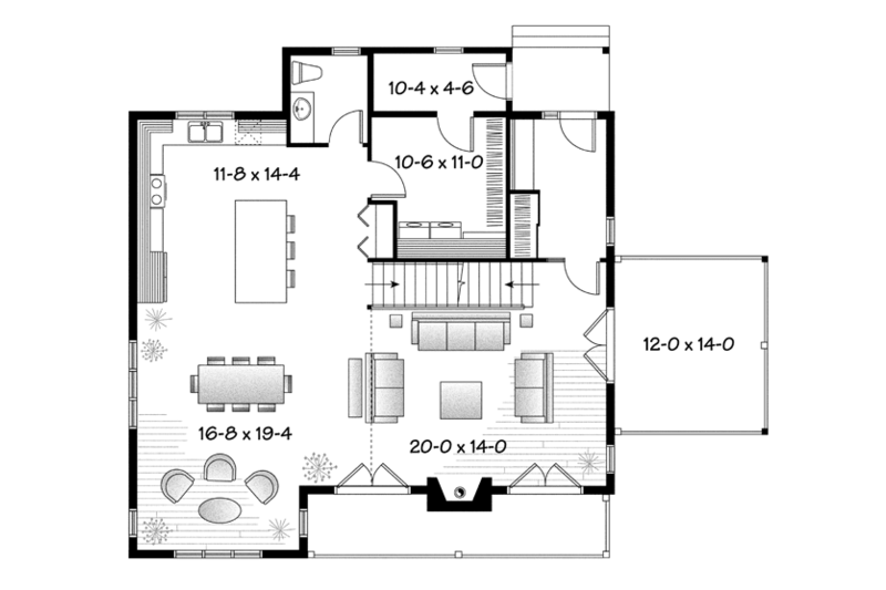 Dream House Plan - Floor Plan - Main Floor for European House Plan #23-2512 - 6 bed, 3.5 bath