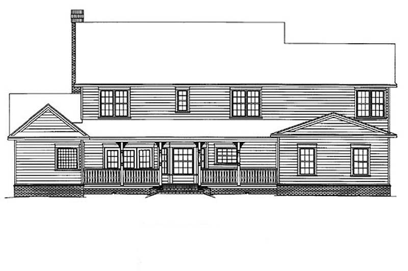 Home Plan - Exterior - Rear Elevation for Victorian House Plan #11-277 - 4 bed, 2.5 bath