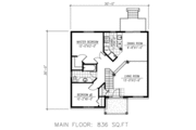 Craftsman Style House Plan - 2 Beds 1 Baths 836 Sq/Ft Plan #138-393 