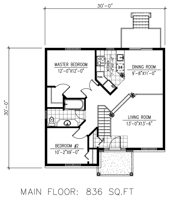 Craftsman Floor Plan - Main Floor Plan #138-393