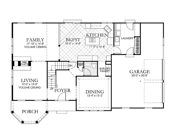 Architectural House Design - Classical Floor Plan - Main Floor Plan #1029-46