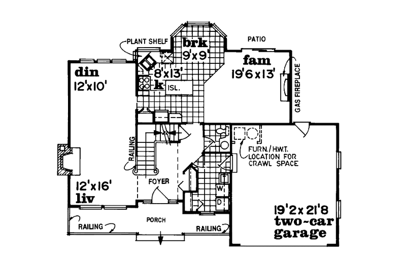 Dream House Plan - Floor Plan - Main Floor for Victorian House Plan #47-815 - 3 bed, 2.5 bath