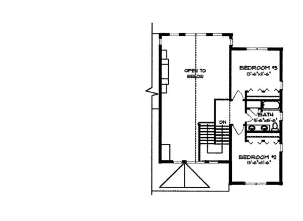 House Blueprint - Country Floor Plan - Upper Floor Plan #980-5