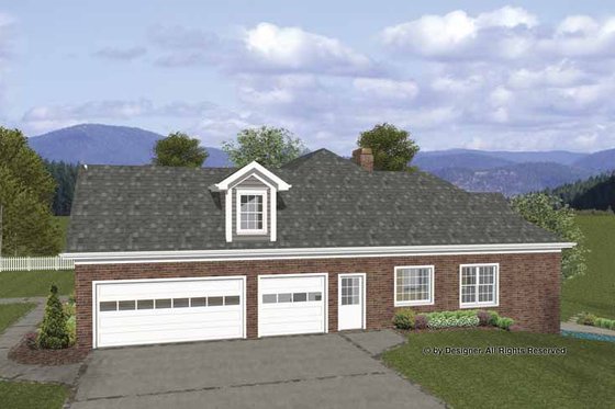 Exterior - Front Elevation 4 for Craftsman House Plan #56-688 - 4 bed, 3.5 bath