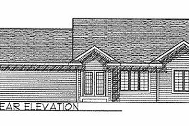 Dream House Plan - Exterior - Rear Elevation for Traditional House Plan #70-102 - 3 bed, 2 bath