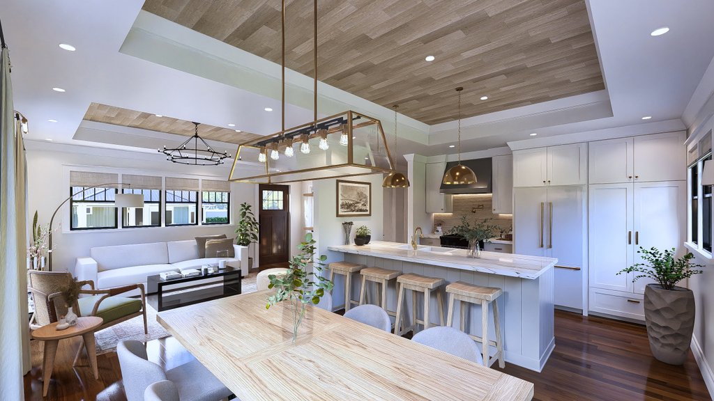Interior - Dining Room 1 for Cottage House Plan #54-685 - 2 bed, 2 bath