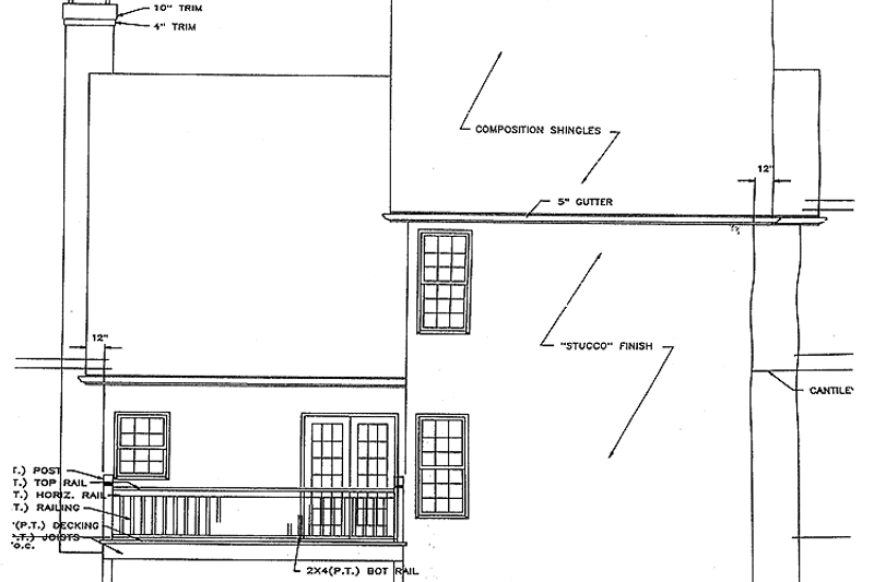 Architectural House Design - Exterior - Rear Elevation for Traditional House Plan #56-661 - 3 bed, 3 bath