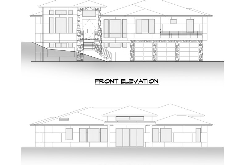 House Plan Design - Exterior - Other Elevation 2 for Contemporary House Plan #1066-184 - 5 bed, 4.5 bath