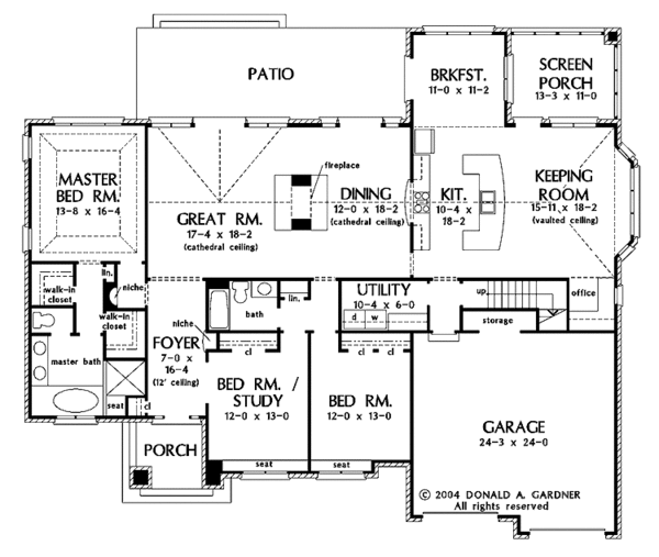 House Plan Design - Ranch Floor Plan - Main Floor Plan #929-733
