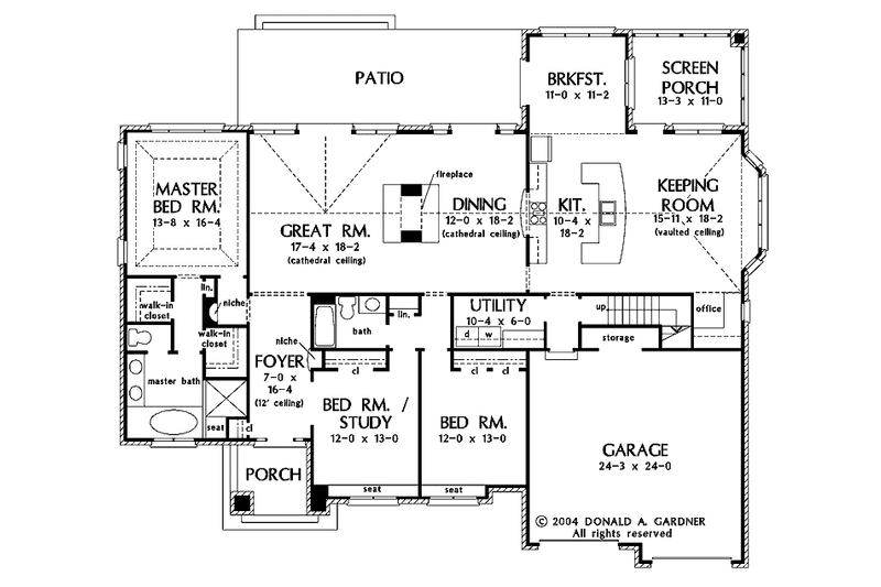 Dream House Plan - Floor Plan - Main Floor for Ranch House Plan #929-733 - 3 bed, 2 bath