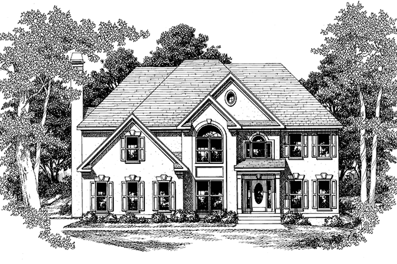 Home Plan - Exterior - Front Elevation 3 for Mediterranean House Plan #927-71 - 5 bed, 4 bath