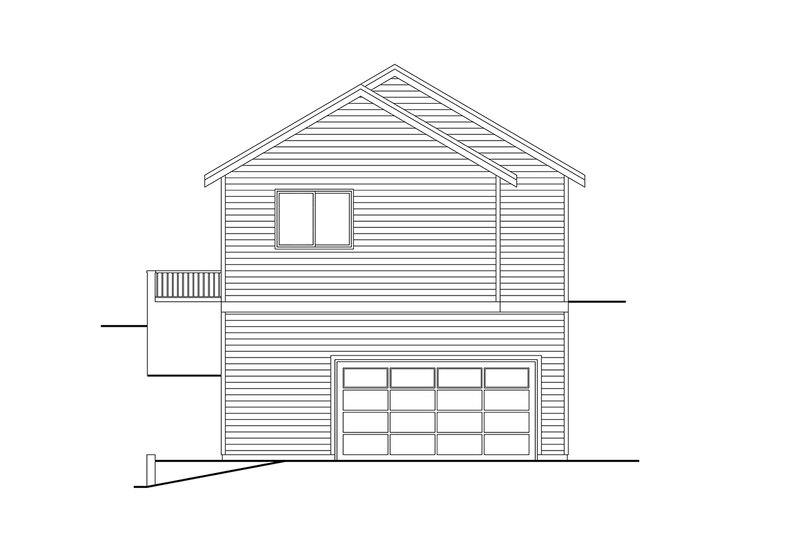 Home Plan - Exterior - Rear Elevation 1 for Craftsman House Plan #124-1391 - 3 bed, 2 bath