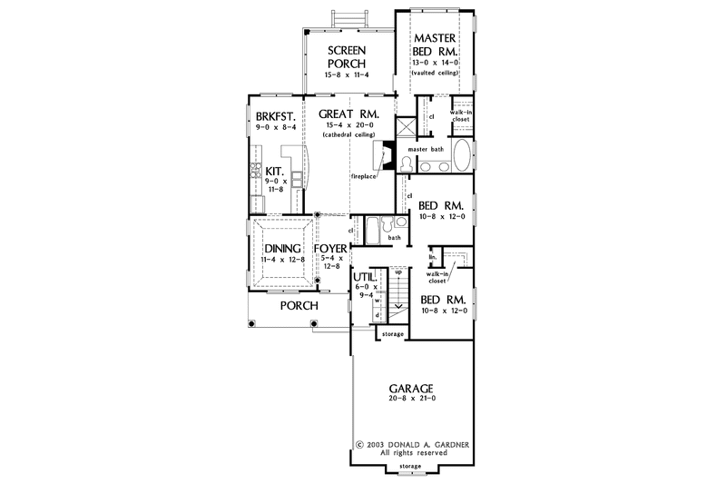 Dream House Plan - Floor Plan - Main Floor for Traditional House Plan #929-125 - 3 bed, 2 bath