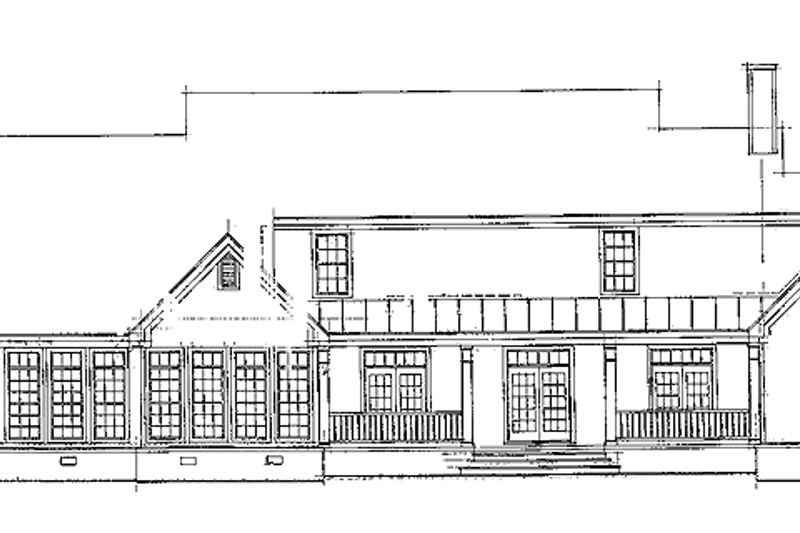 Dream House Plan - Exterior - Rear Elevation for Country House Plan #952-240 - 4 bed, 4 bath