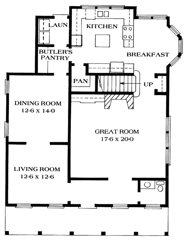 House Design - Victorian Floor Plan - Main Floor Plan #1014-46