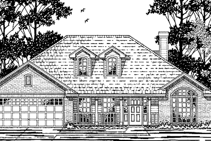 Architectural House Design - Country Exterior - Front Elevation Plan #42-488