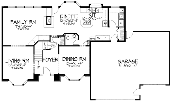 Dream House Plan - Traditional Floor Plan - Main Floor Plan #51-886