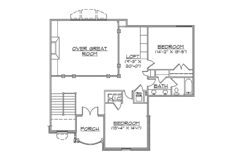 Home Plan - Floor Plan - Upper Floor for Country House Plan #945-72 - 3 bed, 2.5 bath