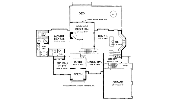 Floor Plan - Main Floor for Traditional House Plan #929-178 - 4 bed, 3 bath