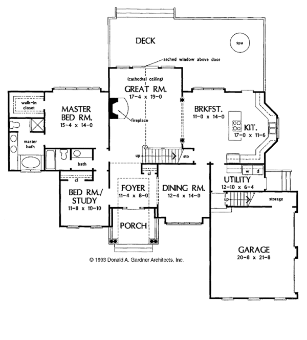 Architectural House Design - Traditional Floor Plan - Main Floor Plan #929-178
