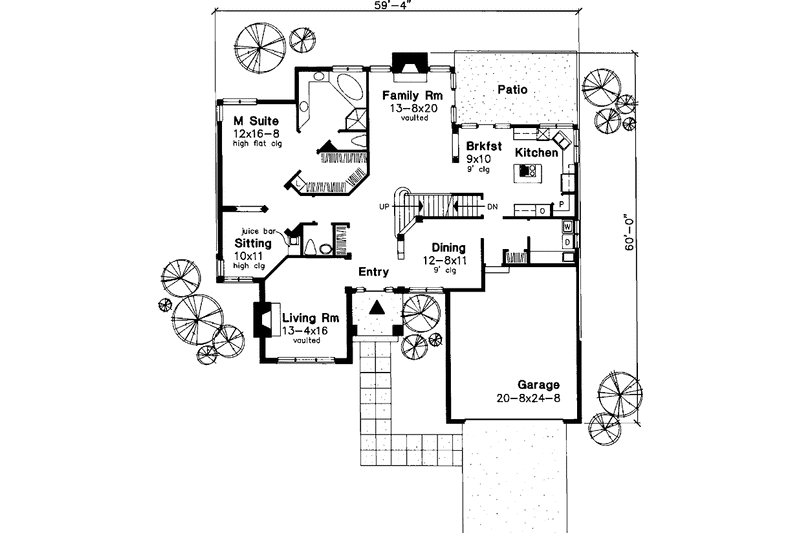 Home Plan - Floor Plan - Main Floor for Traditional House Plan #320-589 - 4 bed, 2.5 bath