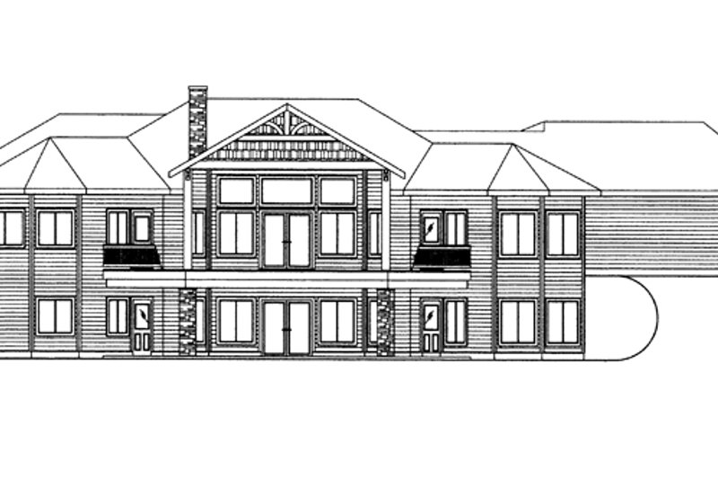 Dream House Plan - Exterior - Rear Elevation for Ranch House Plan #117-861 - 4 bed, 4.5 bath