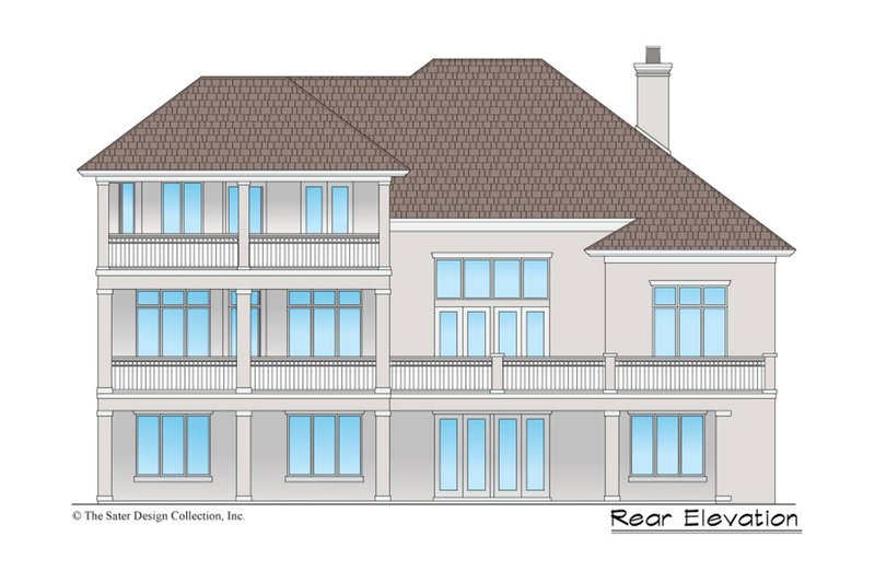 Dream House Plan - Exterior - Rear Elevation for European House Plan #930-517 - 4 bed, 3.5 bath