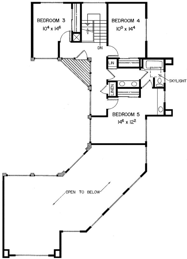 Home Plan - Mediterranean Floor Plan - Upper Floor Plan #60-782