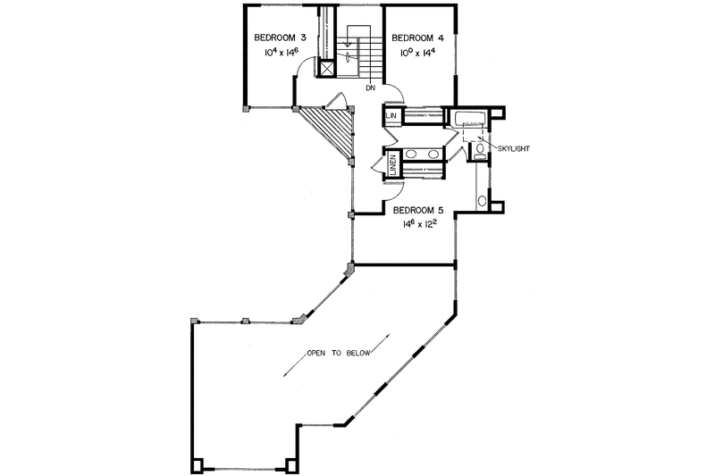 Home Plan - Floor Plan - Upper Floor for Mediterranean House Plan #60-782 - 5 bed, 3 bath