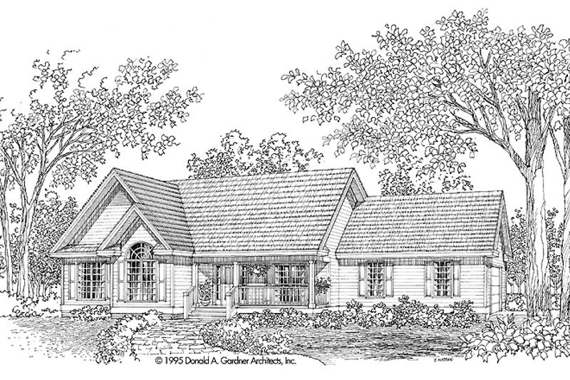Architectural House Design - Country Exterior - Front Elevation Plan #929-459