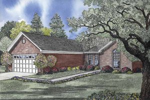 Ranch Exterior - Front Elevation Plan #17-2838