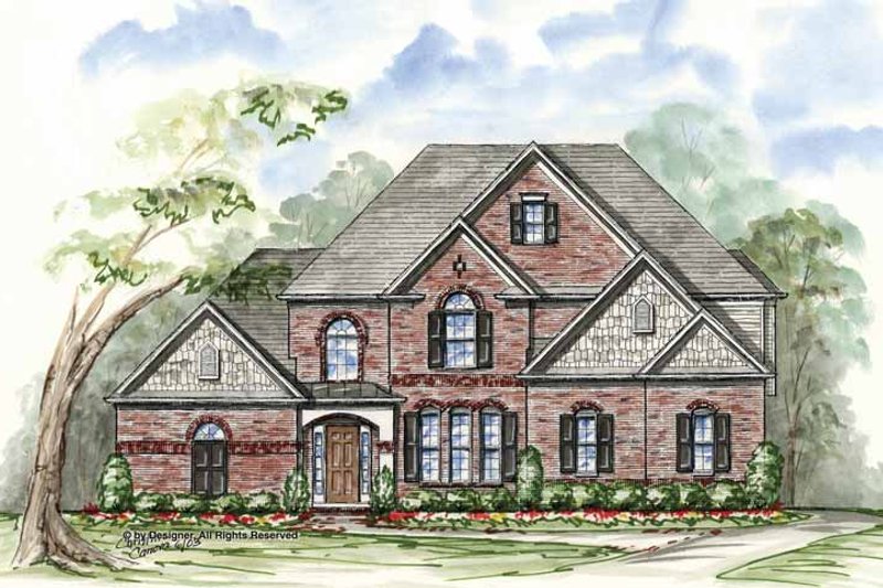 Architectural House Design - Traditional Exterior - Front Elevation Plan #54-323