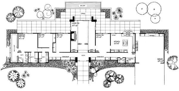 House Plan Design - Ranch Floor Plan - Main Floor Plan #72-609