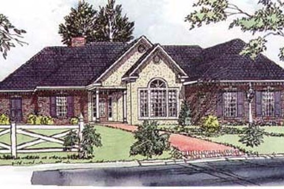 Exterior - Front Elevation for Traditional House Plan #16-155 - 3 bed, 2 bath