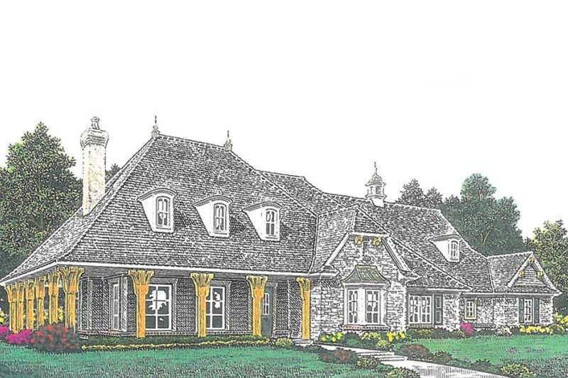 Dream House Plan - European Exterior - Front Elevation Plan #310-1278