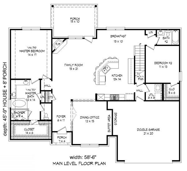 Home Plan - European Floor Plan - Main Floor Plan #932-29